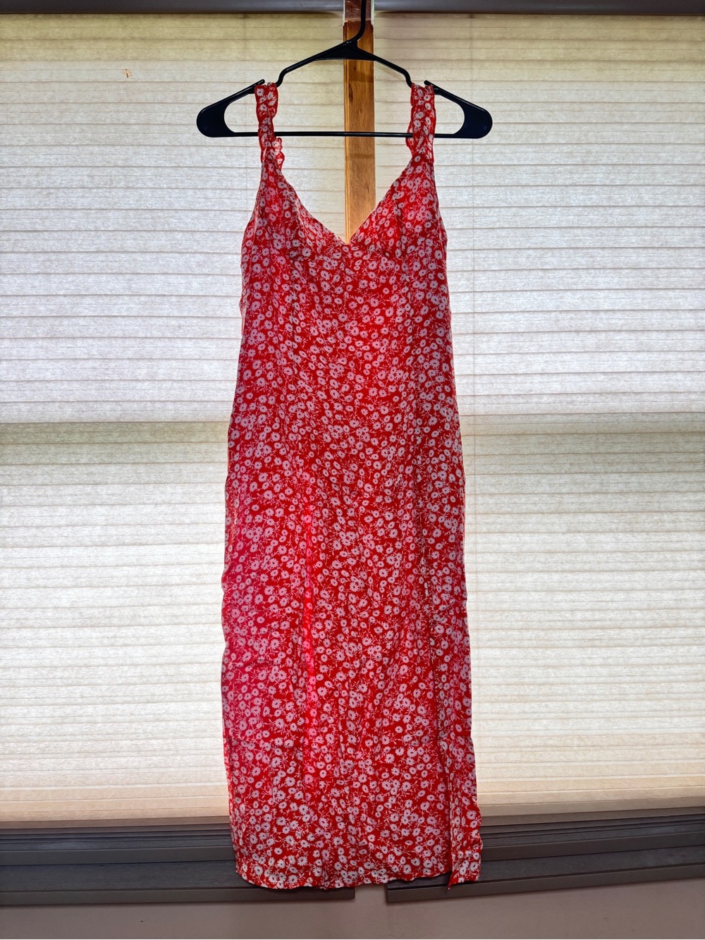 Beginning Boutique Red Floral Midi Dress